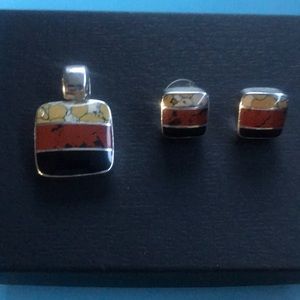 Pendant with matching earrings
